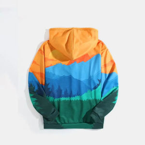 Sweat à capuche tie-dye coloré noir fumé pour homme de haute qualité - Product Image 2