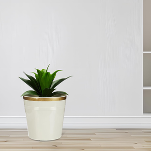 Maceta Metálica Blanca Estilo Cubo para Plantas de Interior y Exterior, Contenedor Decorativo Moderno para Flores, para Hogar, Jardín y Balcón - Product Image 5