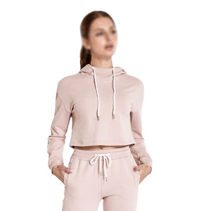 Sweat à capuche à manches longues pour gym, fitness, pull d'entraînement, crop top personnalisé, sweats à capuche et sweatshirts vente de gros - Product Image 2