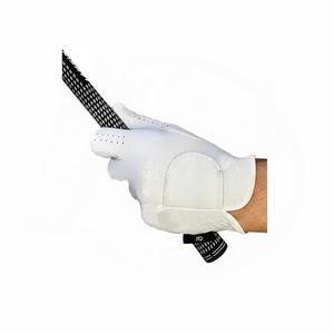 El mejor guante de golf de mano izquierda con logotipo personalizado, cuero genuino, cuero de oveja completo, color blanco con características de calidad superior - Product Image 1