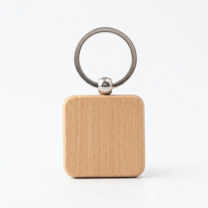 Llavero de Madera Natural, Porta Llaves Simple, Personalizable, Llavero de Madera en Blanco, Proveedor Mayorista - Product Image 4