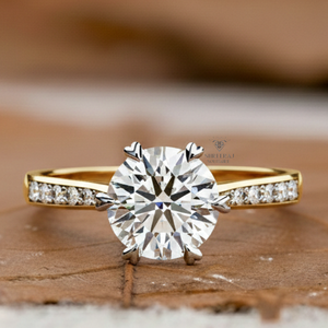 IGI Certified 1.20 CTW Round Lab Grown Diamond Eternity Band <b>Ring</b> in 14K 18K Solid Gold Classic <b>Solitaire</b> Engagement <b>Ring</b> - Product Image 1