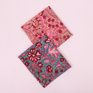 Sustainable Hand Block Bandana For Summer Styling Cotton Eco-Friendly Multi Color Girls <b>Square</b> <b>Scarf</b> Neckerchief - Product Image 3