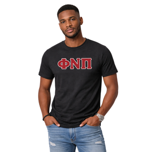 Camiseta de 3 Letras Kappa Alpha Psi Phi Nu Pi, Negra Vintage, Ropa de Fraternidad Griega con Diseño Clásico, Comodidad y Estilo Atemporal - Product Image 1