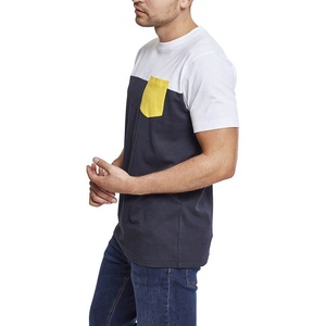 Wholesale 100% Cotton 220 240gsm Men Stylish T <b>Shirt</b> Men Summer Front Pocket <b>Color</b> Full Cotton Men T <b>Shirts</b> 2025 - Product Image 3