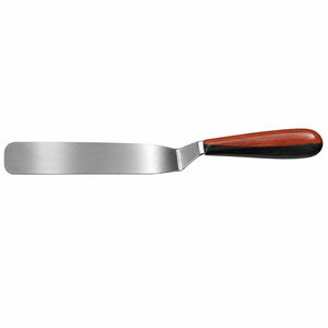 Spatule professionnelle en acier inoxydable Altomme Instruments avec manche en bois, résistante au four, pour la présentation culinaire des plats par les chefs - Product Image 6