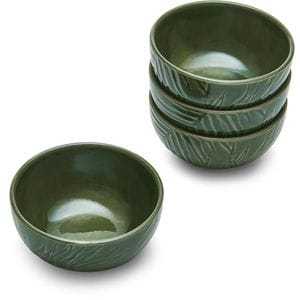 Tazón de cerámica para postre con diseño de rayas y borde festoneado para servir ensalada de frutas - Product Image 5