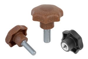 หัวจับเห็ดสีดำแดงแบบมีเกลียวพร้อมสกรูโลหะสำหรับควบคุมอุปกรณ์ - Product Image 4