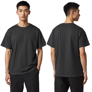 Men's Loose Fit Heavyweight <b>100</b>% Cotton/<b>Polyester</b> Blend Eco-Friendly Breathable T-<b>Shirt</b> with Custom Printed Design - Product Image 3