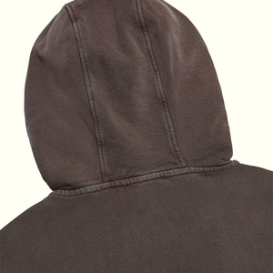 Sweat-shirts à capuche unisexes en coton épais de haute qualité, style vintage, zippés, coupe ample et oversize, courts, pour broderie - Product Image 3