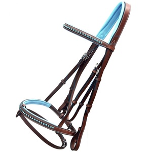 Equipo Ecuestre para caballos, venta al por mayor, brida inteligente para carreras de caballos, brida para caballos con cuero genuino - Product Image 6