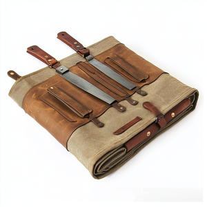Bolsa de Lona y Cuero para Cuchillos de Chef, Organizador Profesional de Cocina, Estuche de Viaje LCKR-0038 - Product Image 3