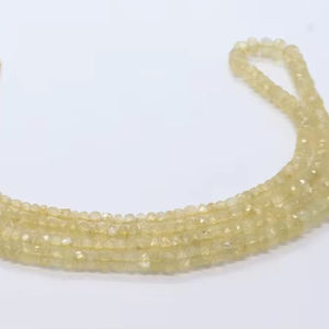 Perles Rondelles Facettées en Aigue-marine Jaune AAA 4-6,5 MM, Perles de Pierre Précieuse Aigue-marine Jaune, Perles Rondelles en Aigue-marine en Vrac de 19 Pouces - Product Image 1