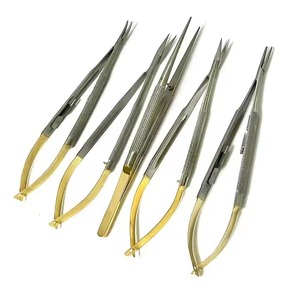 Pinza de Sutura Quirúrgica Microvascular de Acero Inoxidable de 18.5cm con Puntas Largas para Perros, Instrumento Veterinario Oftálmico DENTRIC - Product Image 5