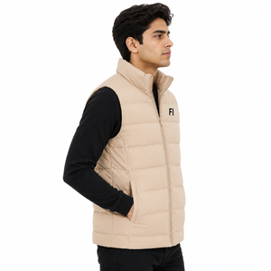 Gilet matelassé personnalisé pour homme, col montant, fermeture éclair, sans manches, doudoune, veste d'extérieur, manteau chaud d'hiver, vente en gros OEM - Product Image 4