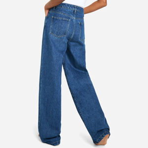 Jeans de Mezclilla Premium para Mujer, Estilo Urbano, con Bordado de Logotipo Personalizado, Servicio OEM, Moda Casual para Toda Temporada - Product Image 3