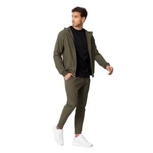 Conjunto Deportivo Informal para Hombre, Ropa Deportiva Estampada 100% Algodón, Sudadera con Capucha Verde, Corte Regular, Venta al por Mayor, Ropa Urbana - Product Image 6