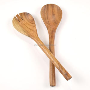 Utensilios para Ensalada de Madera de Acacia, Juego de Servidores de Ensalada con Mango Largo, Ecológicos, Gran Venta - Product Image 1