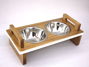 Elegant Wooden Dog Food Bowl Raised Design With Removable Stainless Steel Bowl For Healthy <b>Pet</b> Feeding Experience - Product Image 5