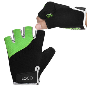 Guantes de Ciclismo de Cuero Resistentes y Ecológicos Hechos a Medida, Diseño de Medio Dedo, Alta Calidad, Venta al Por Mayor - Product Image 2