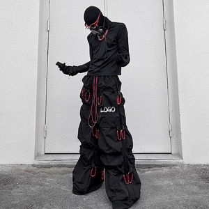 Pantalones Cargo de Pierna Ancha con Múltiples Bolsillos, Cintura Alta, Transpirables, Ecológicos, Ligeros, de Lona, Corte Regular, Estilo Casual 2026 - Product Image 5