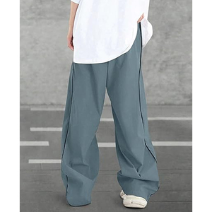 กางเกงแทร็คผู้ชายทรงหลวมสไตล์เทรนดี้ OEM ผู้ผลิตเสื้อผ้าสตรีทแวร์ขนาดใหญ่ - Product Image 3