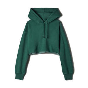 Manufacturer <b>Crop</b> <b>Top</b> Hoodie Long Sleeves Style Unique Design Good Quality Women <b>Crop</b> <b>Top</b> Gym Hoodie from pakistan - Product Image 1