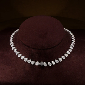 Collar de Diamantes en Forma de Pera Cultivados en Laboratorio, Collar de Diamantes en Forma de Lágrima, Diamante Certificado por IGI, Oro Sólido de 10K, 14K, 18K, Collar de Diamantes de Novia - Product Image 3