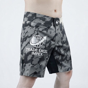Pantalones Cortos de Muay Thai Personalizados, Sólidos, para Entrenamiento y Combate, de Secado Rápido, Cintura Elástica, 100% Poliéster, Bordados - Product Image 5