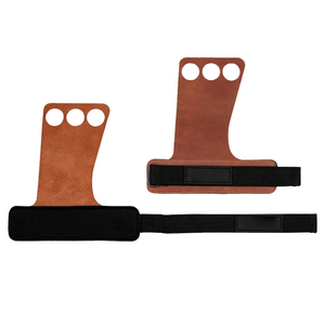 Poignées de gymnastique personnalisées avec logo, protection de paume en cuir de vachette antidérapante robuste pour haltérophilie et musculation (sans poignées) - Product Image 1