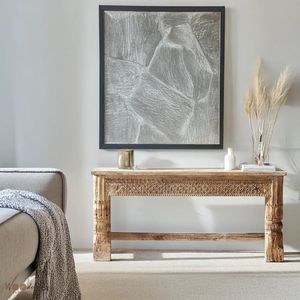 Wooden Console <b>Table</b> Carved Accent Coffee <b>Table</b> Long Entryway <b>Sofa</b> <b>Side</b> <b>Table</b> for Living Room Hallway Bedroom - Product Image 1