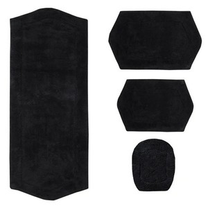 Modern Style <b>Water</b> Absorbent 100% Organic Cotton Bathroom Bath Mat | Thick Soft Reversible Non-Slip Bath Rug PVC-coated Hotel - Product Image 1