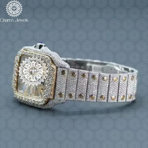 Reloj de Diamantes de Lujo para Mujer Charm_Jewels, Caja Rectangular de Acero Inoxidable de 38 mm, Movimiento Mecánico Analógico, Esfera de Cristal de Zafiro - Product Image 2