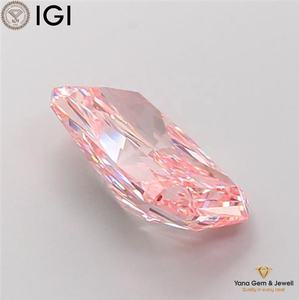 เพชรสีชมพูสดใส ระดับความสะอาด VS1 รูปทรงเรเดียนท์ พร้อมใบรับรอง IGI น้ำหนัก 3.50 กะรัต สำหรับแหวนหมั้น เพชร CVD ที่เพาะเลี้ยงในห้องปฏิบัติการ - Product Image 5