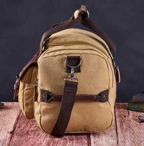 Sac de voyage en toile cirée avec garniture en cuir personnalisée, résistant à l'eau, sac de week-end, grand sac de sport, logo personnalisé LCTB-0061 - Product Image 5