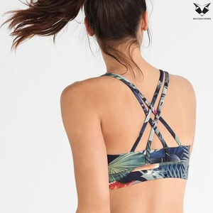 Vêtements de sport par sublimation, soutien-gorge de fitness pour le yoga, vêtements de gym, soutien-gorge de sport respirant uni pour femmes, design personnalisé - Product Image 2