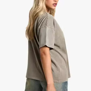 Casual Female Top Plus Size Short-Sleeved Cotton T-Shirt Breathable Crew Neck with Embroidered Logo Decoration with screen print - Product Image 2