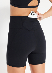 Shorts de sport taille haute extensibles pour femmes avec logo personnalisé – Yoga, fitness, gym, activewear - Product Image 3