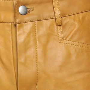 Anti-wrinkle <b>Men's</b> Real Cowhide <b>Leather</b> Pants Cargo Quilted Panel Breeches <b>Trousers</b> Genuine <b>Leather</b> Pant for <b>Men</b> - Product Image 6