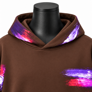 Sudadera con Capucha Oversize Rosa Transpirable de 400g con Cremallera, Estilo Urbano, de Felpa Francesa, con Bolsillo y Bordado de Lentejuelas, Marca Personalizada, Unisex - Product Image 2