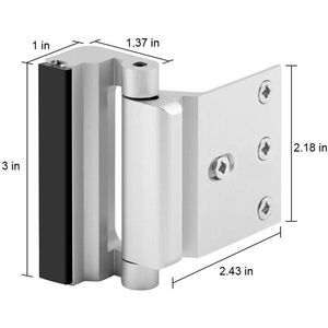 Serratura di Rinforzo per Porta a 8 Viti da 3 Pollici, Sicurezza Domestica a Prova di Bambino, Resiste a 800 Libbre, Aggiornamento per Porte a Battente Interno - Product Image 3