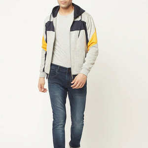 Dernier design – Sweat à capuche moderne color block en polaire unie avec poches kangourou – Style classique pour l'hiver et les voyages - Product Image 1