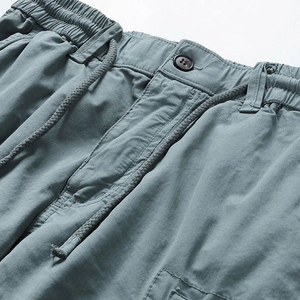 Shorts cargo pour homme respirants et sportifs avec logo frontal, séchage rapide, durables, 100% polyester tissé, fermeture à cordon, nouvelle arrivée - Product Image 2