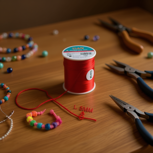 Cordón de Cola de Rata ILAN de 1.5 mm x 50 m, Rojo, para la Fabricación de Joyas - Product Image 2