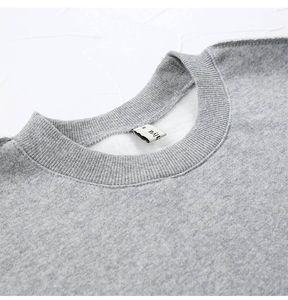 Oversized <b>Crop</b> <b>Top</b> Sweatshirt Batwing Sleeve O-Neck Unisex Pullover Solid Color Printed Logo Front Autumn Streetwear - Product Image 4