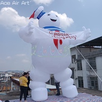 Modèle publicitaire gonflable Marshmallow Man Ghostbusters avec LED pour événements festifs, décorations d'Halloween de 8 m, en tissu Oxford, avec souffleur