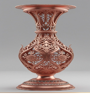 Vase blanc orné avec de magnifiques poignées baroques dorées et un relief de feuilles sur un fond sombre. Disponible aux prix de gros. - Product Image 6