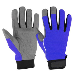 ถุงมือช่างหนังสังเคราะห์คุณภาพสูง ทนทาน ได้มาตรฐาน CE สายรัดข้อมือปรับได้ ป้องกันการสั่นสะเทือน - Product Image 5