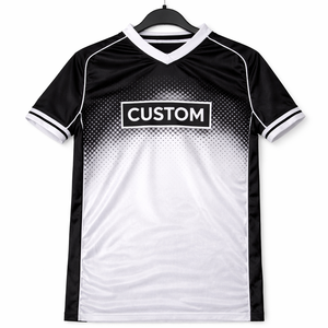 เสื้อฟุตบอลแบบซับลิเมชั่นสั่งทำพิเศษ 160GSM OEM ODM ชุดฝึกซ้อมทีม MOQ 10 ตัว - Product Image 1