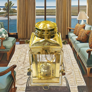 Lámpara Coleccionable Náutica de Latón Pulido Hecha a Mano para Decoración del Hogar Furbish con Iluminación, 1 Color, Tema Marino, Navidad - Product Image 3